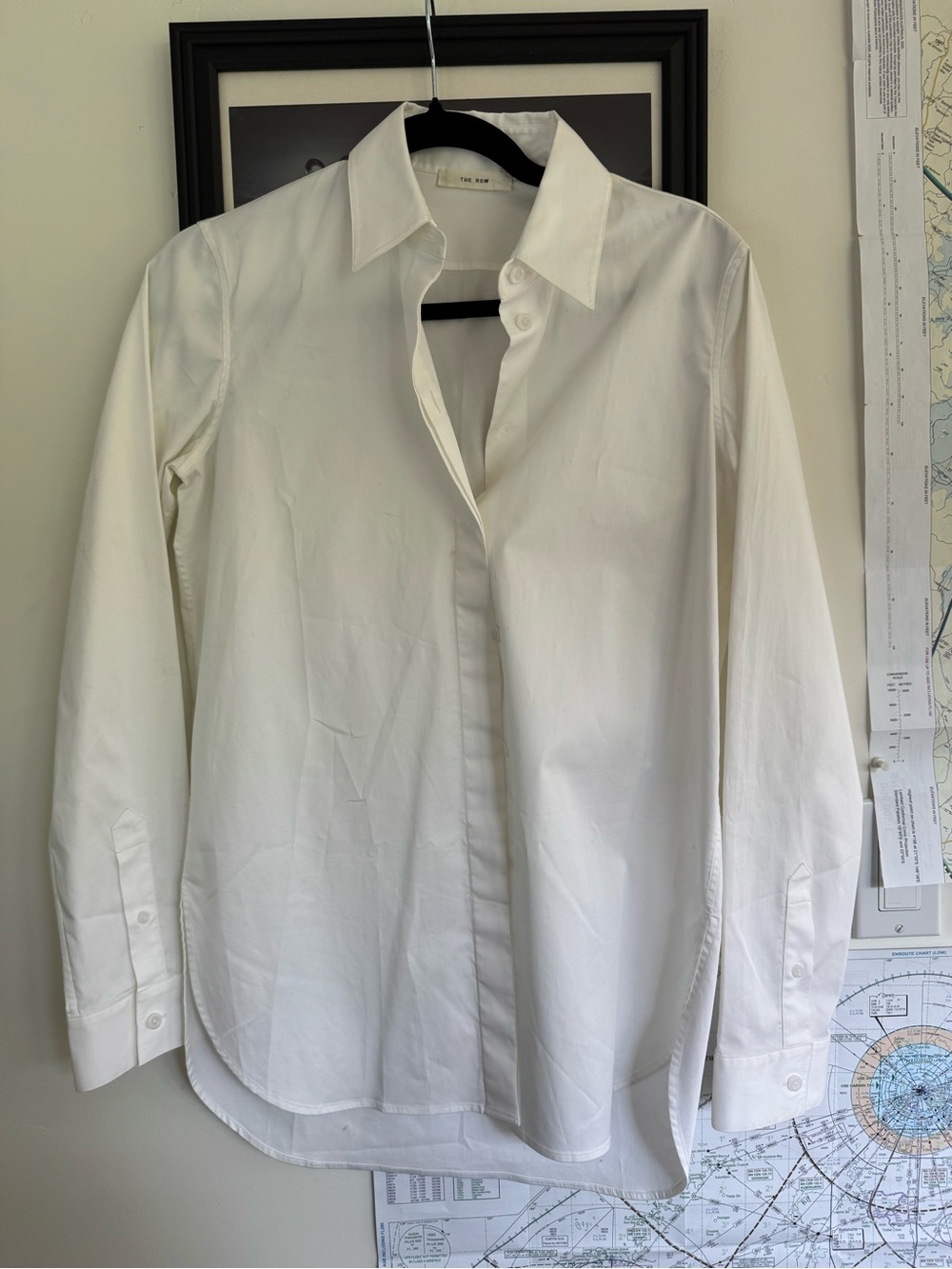 The Row White Women's Button-Down Shirt